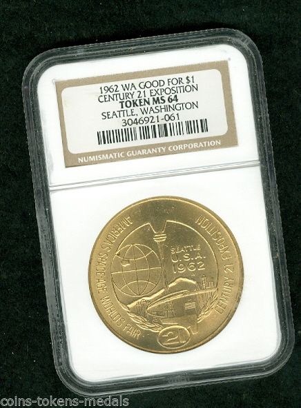 1962 WA, GF$1 Century 21 Expo Seattle Coin Details - Americans