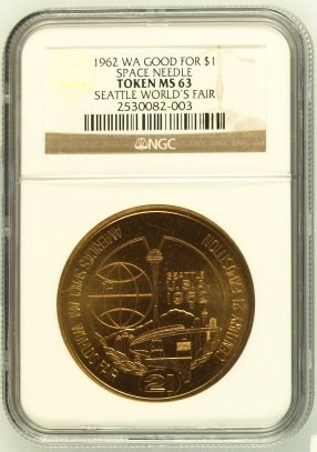 1962 WA, GF$1 Seattle World's Fair Space Needle Coin Details