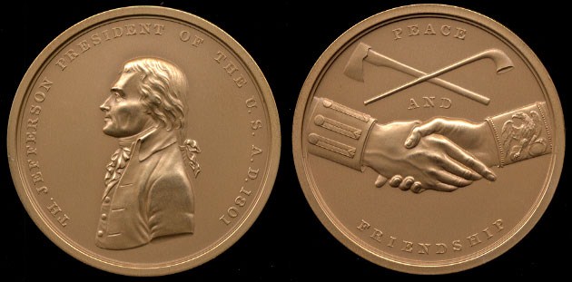 Jefferson Peace & Friendship Medal 1801 Coin Details - Loss of RBG