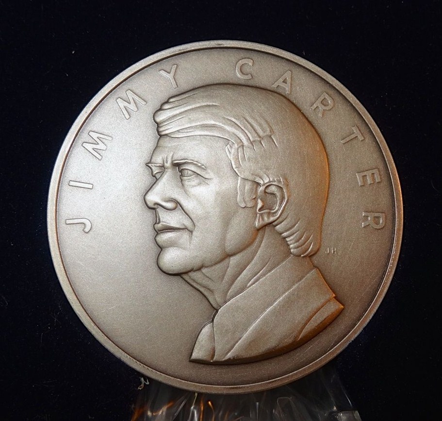銀杯　約181グラム Jimmy Carter Inauguration Silver Medal 1977 Coin Details - Loss of