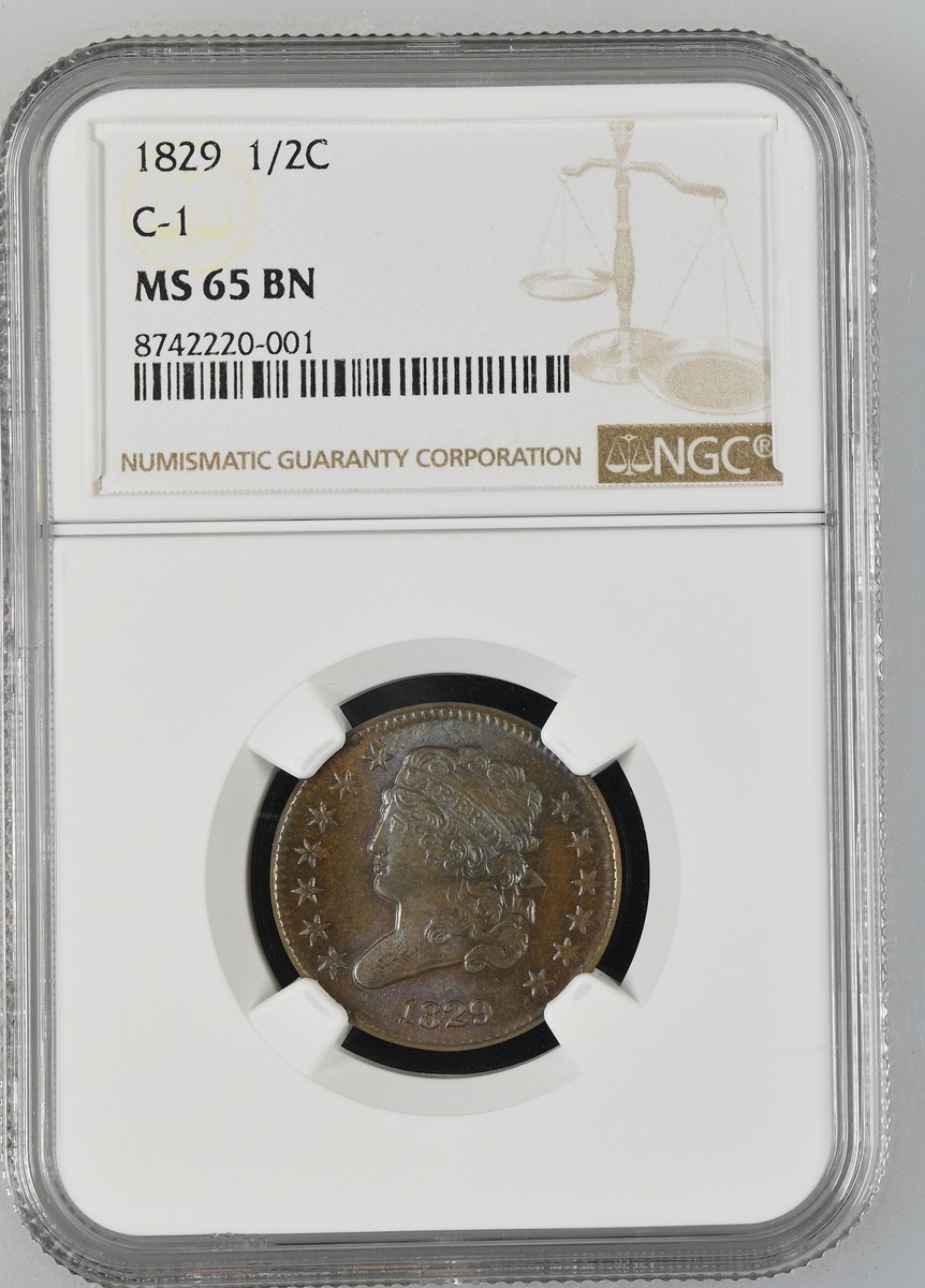 1829 C-1 1/2C MS | Coin Explorer | NGC