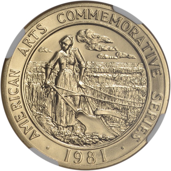 1981 GOLD WILLA CATHER 1/2oz MS | Coin Explorer | NGC