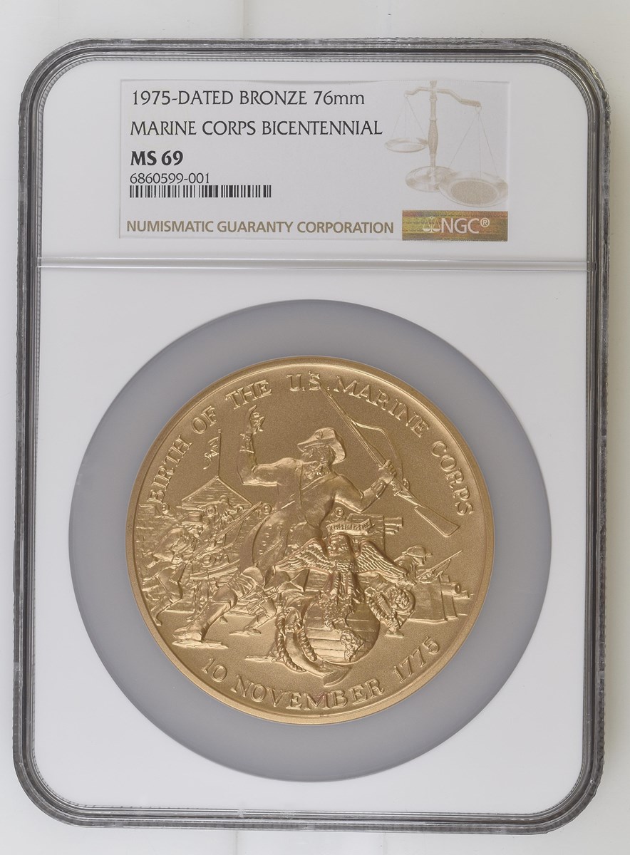 IBMマジックコンテスト　ゴールドメダル（小） 1975-DATED BRONZE MARINE CORPS BICENTENNIAL 76mm M | Coin Explorer