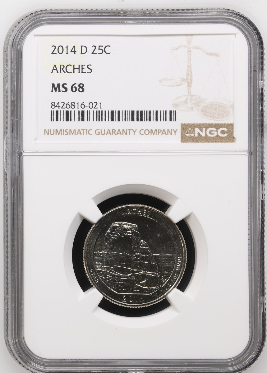 2014 D ARCHES 25C MS | Coin Explorer | NGC