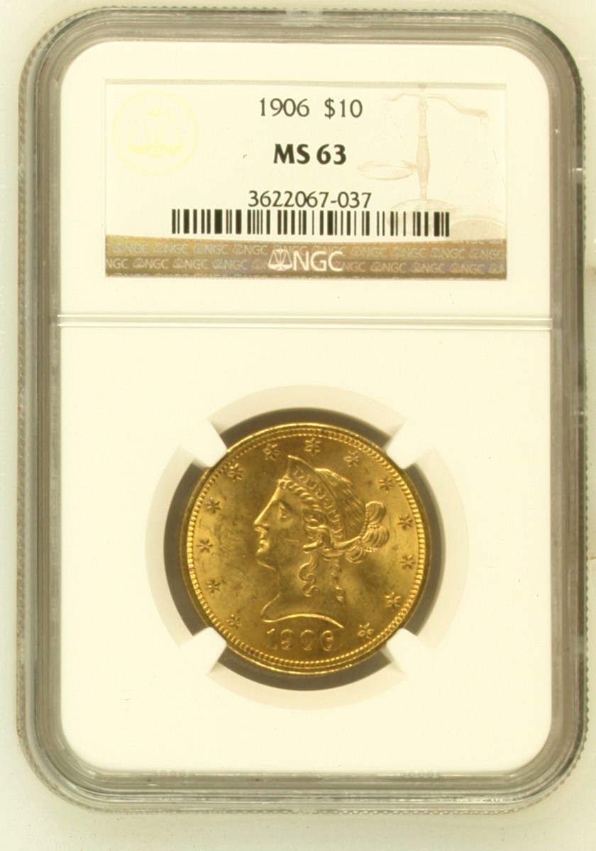 1906 $10 MS | Coin Explorer | NGC