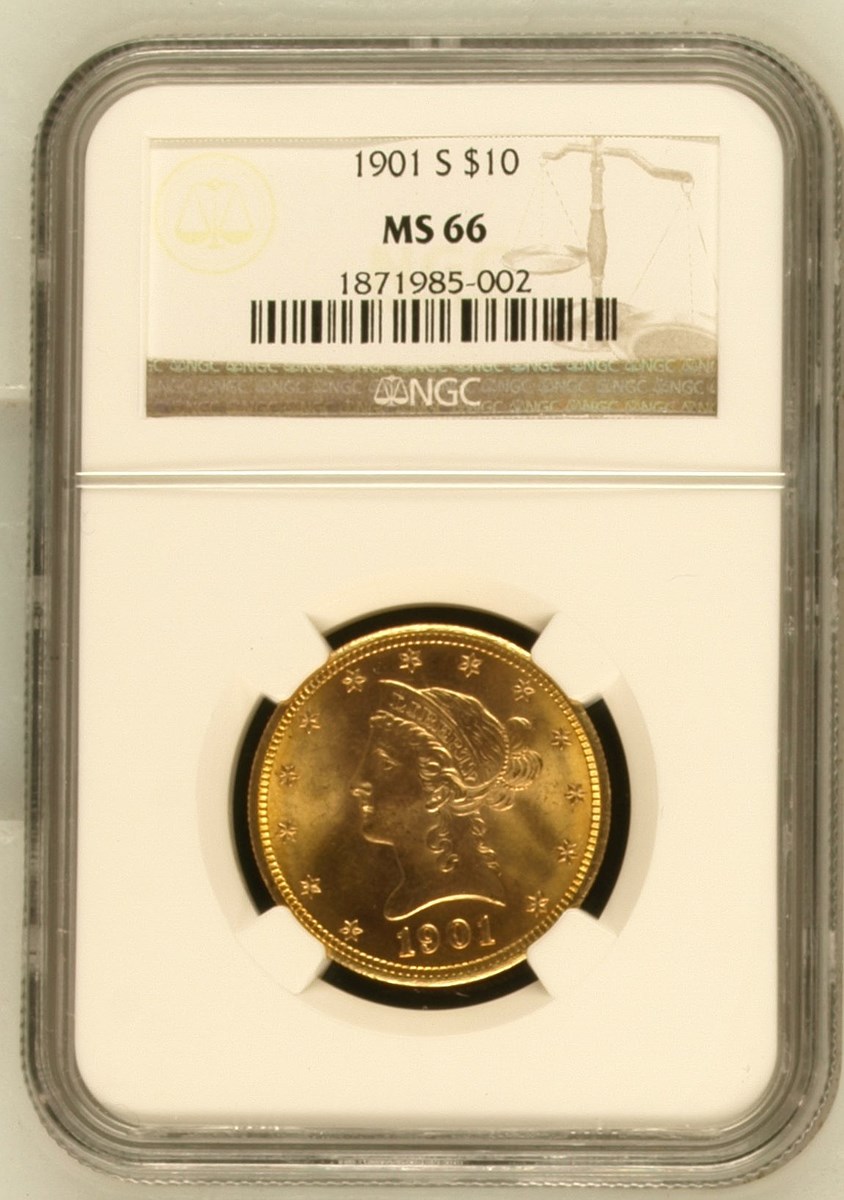 1901 S $10 MS | Coin Explorer | NGC