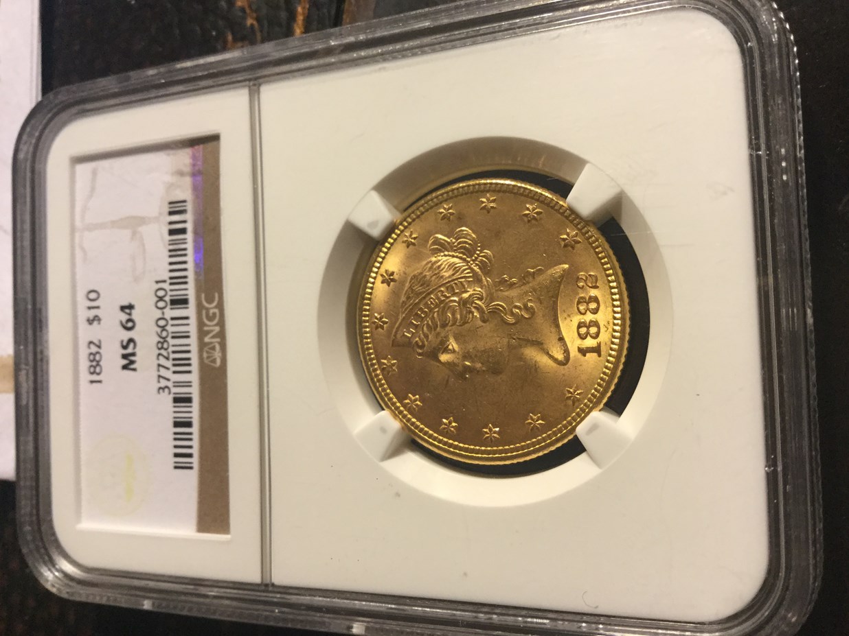 1882 $10 MS | Coin Explorer | NGC