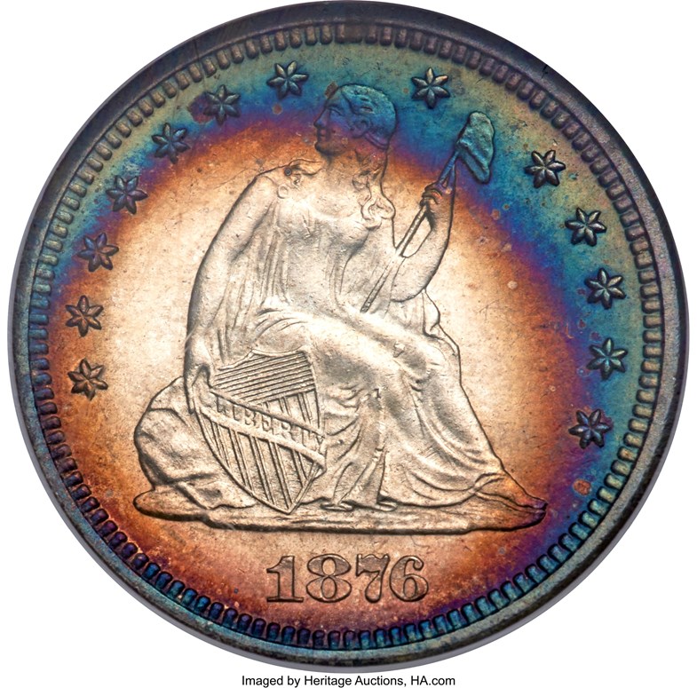 1876 S 25C MS | Coin Explorer | NGC
