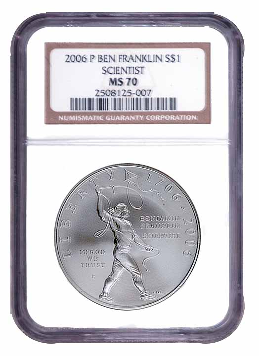 2006 P BENJAMIN FRANKLIN S$1 MS | Coin Explorer | NGC