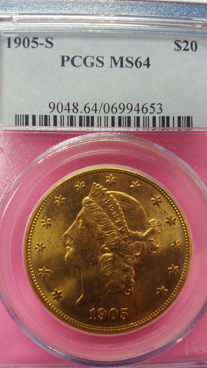 ガブエリウス SR 2枚 1905 S $20 MS | Coin Explorer | NGC