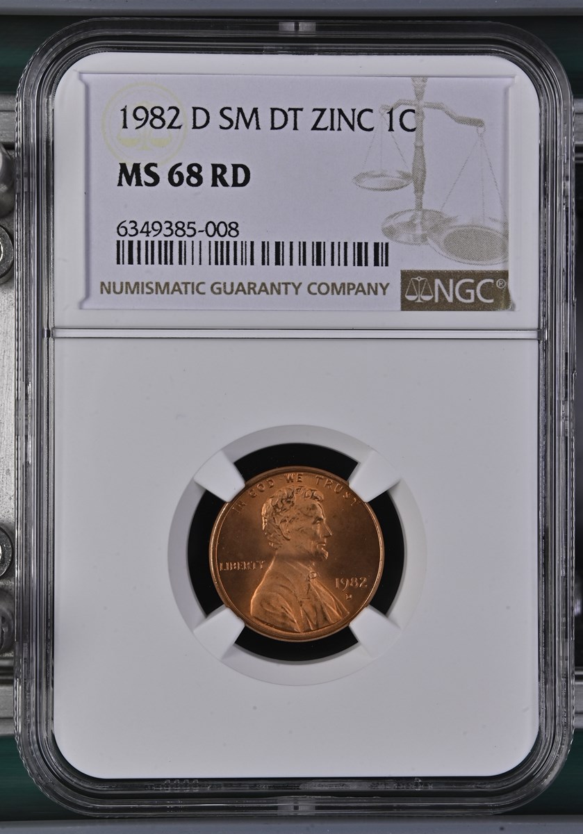 1982 D SM DT ZINC 1C MS | Coin Explorer | NGC