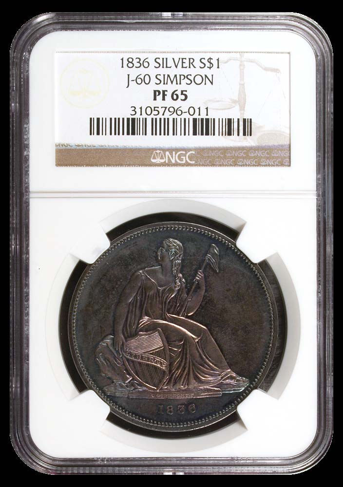 1836 SILVER GOBRECHT J-60 $1 PF | Coin Explorer | NGC