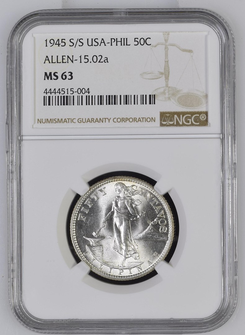 1945 S USA-PHIL 50C MS | Coin Explorer | NGC