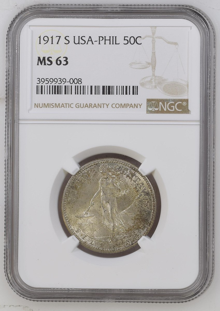 1917 S USA-PHIL 50C MS | Coin Explorer | NGC