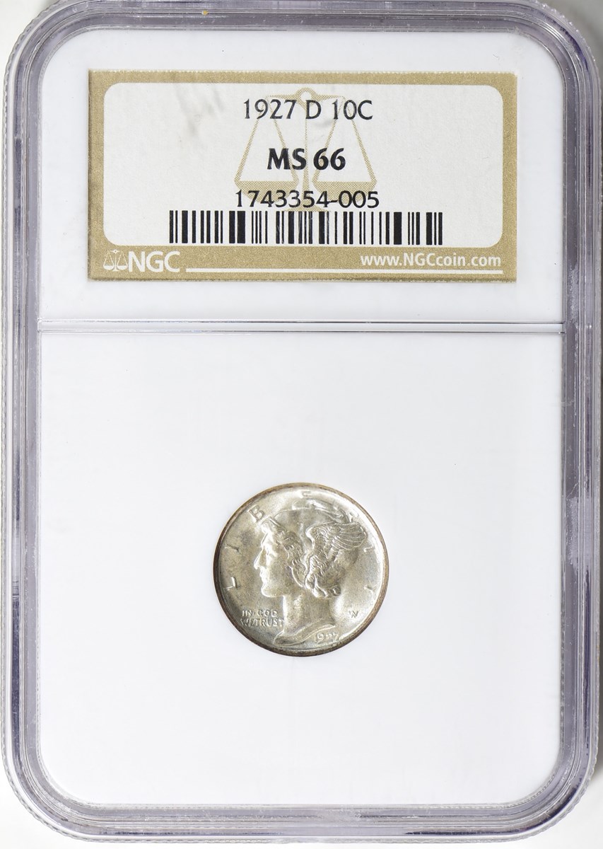 1927 D 10C MS | Coin Explorer | NGC