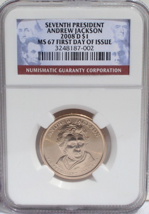 2008 D ANDREW JACKSON $1 MS | Coin Explorer | NGC