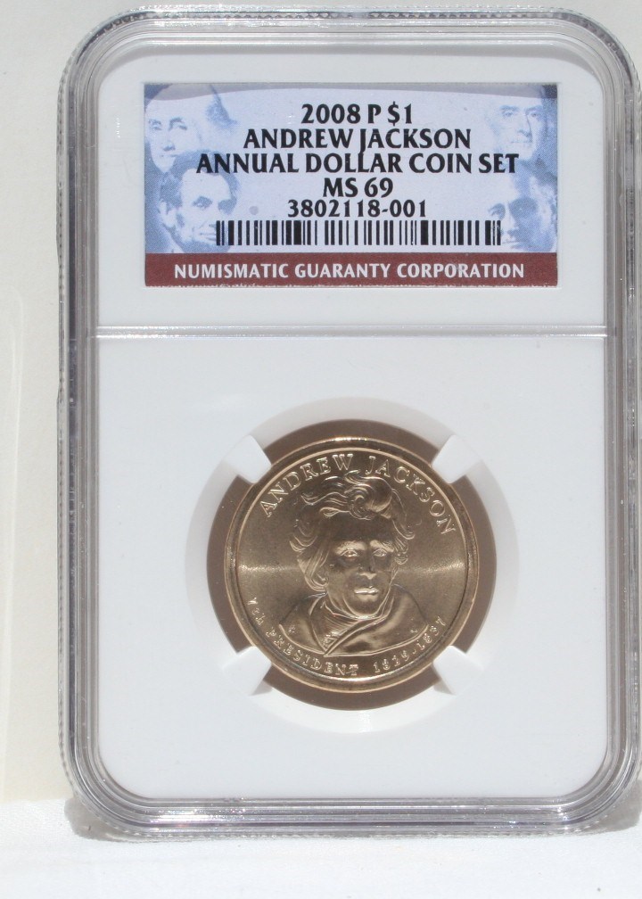 2008 P ANDREW JACKSON $1 MS | Coin Explorer | NGC