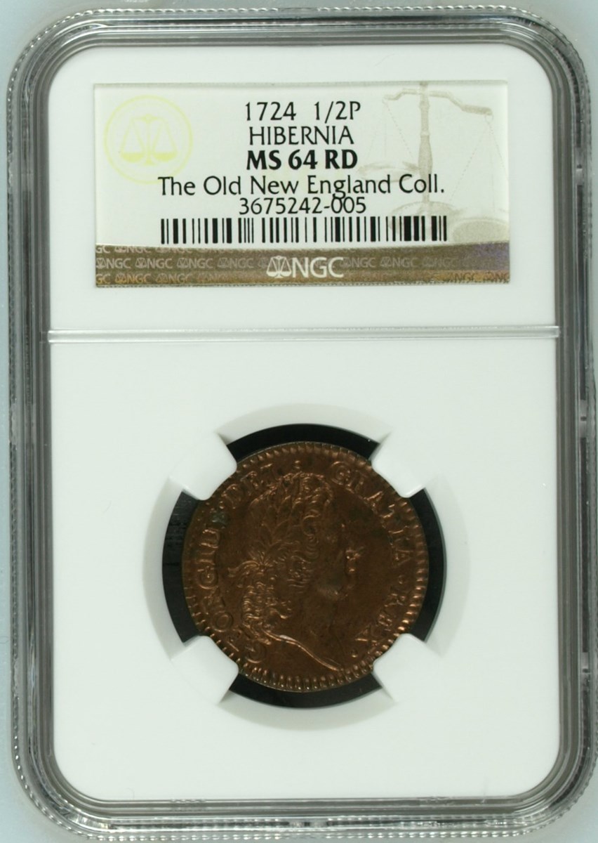 1724 HIBERNIA S-6601 1/2P MS | Coin Explorer | NGC
