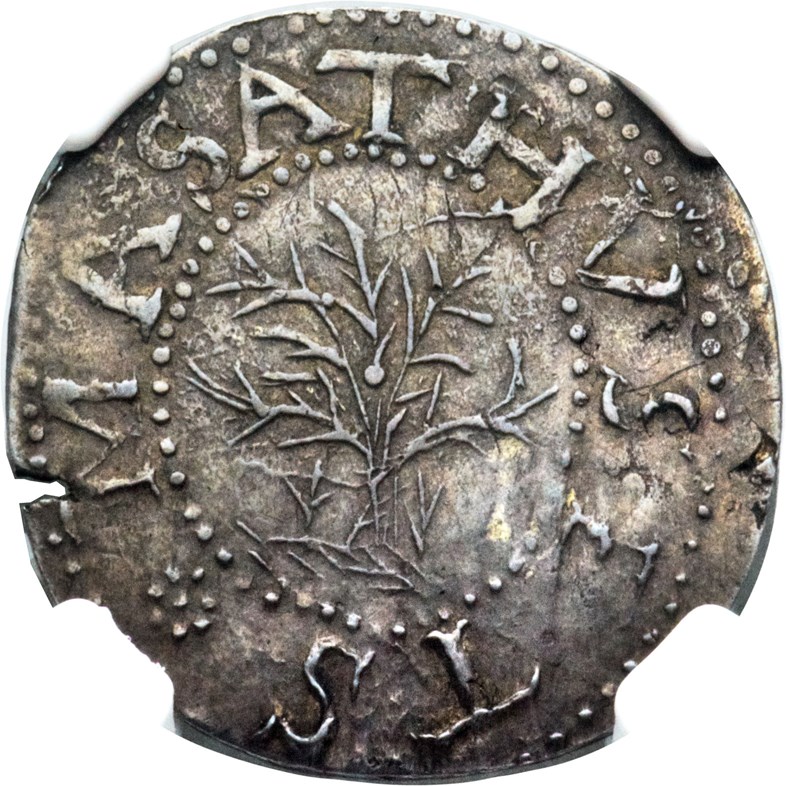 1652 'IN'REV OAK TREE MASSACHUSETTS 6P MS | Coin Explorer | NGC