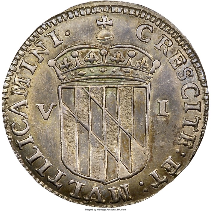 c.1659 LORD BALTIMORE MARYLAND 6P MS | Coin Explorer | NGC