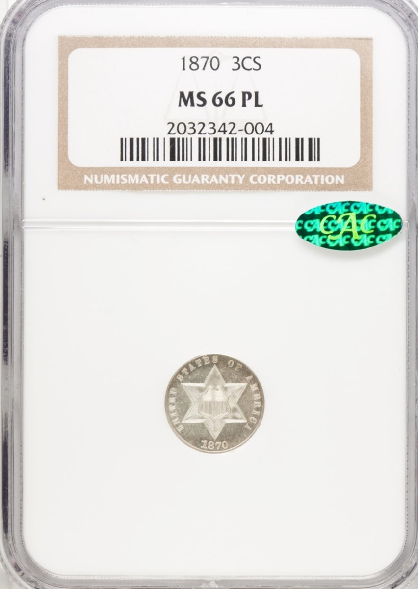 1870 3CS MS | Coin Explorer | NGC