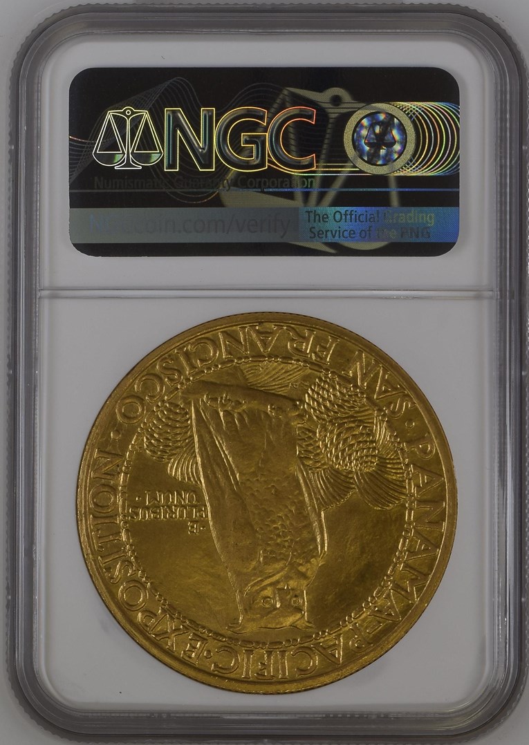1915 S ROUND PANAMA-PACIFIC $50 MS | Coin Explorer | NGC
