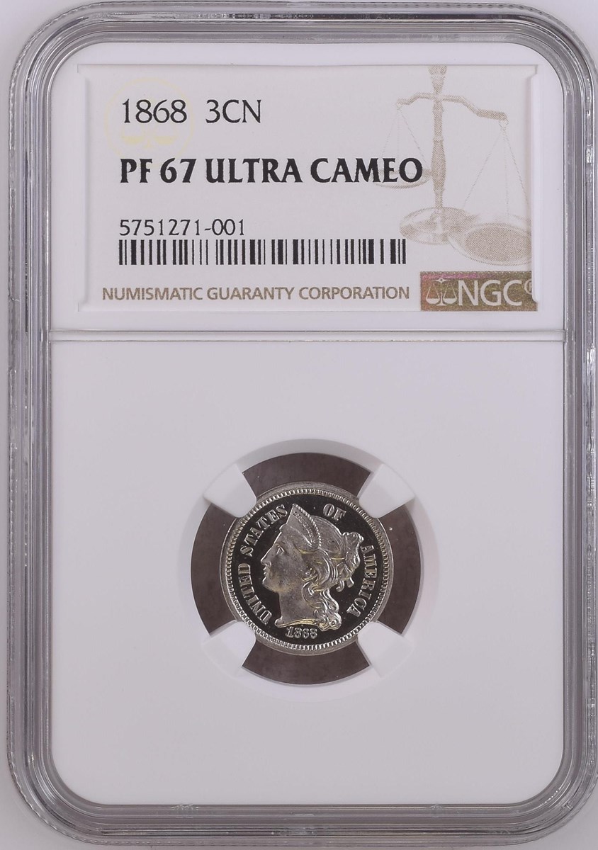 1868 3CN PF | Coin Explorer | NGC