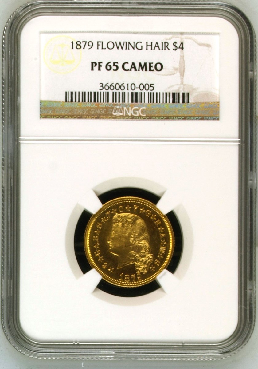 1879 FLOWING HAIR $4 PF | Coin Explorer | NGC