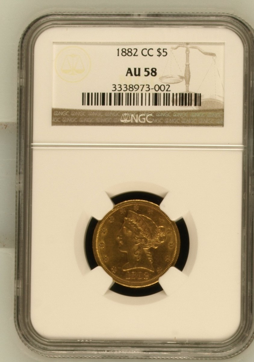 ［真正鑑定付］NGC XF DETAILS アンティーク 1935年 遺物 1882 CC $5 MS | Coin Explorer | NGC