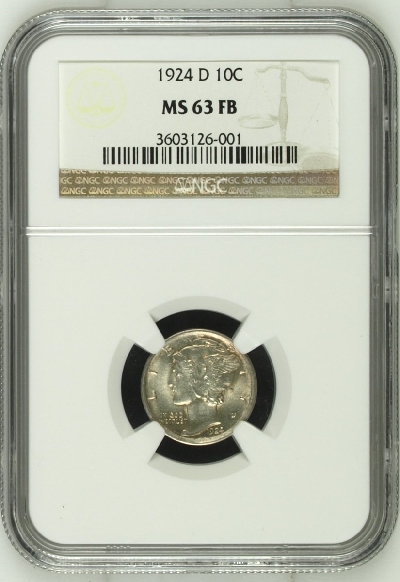 1924 D 10C MS | Coin Explorer | NGC