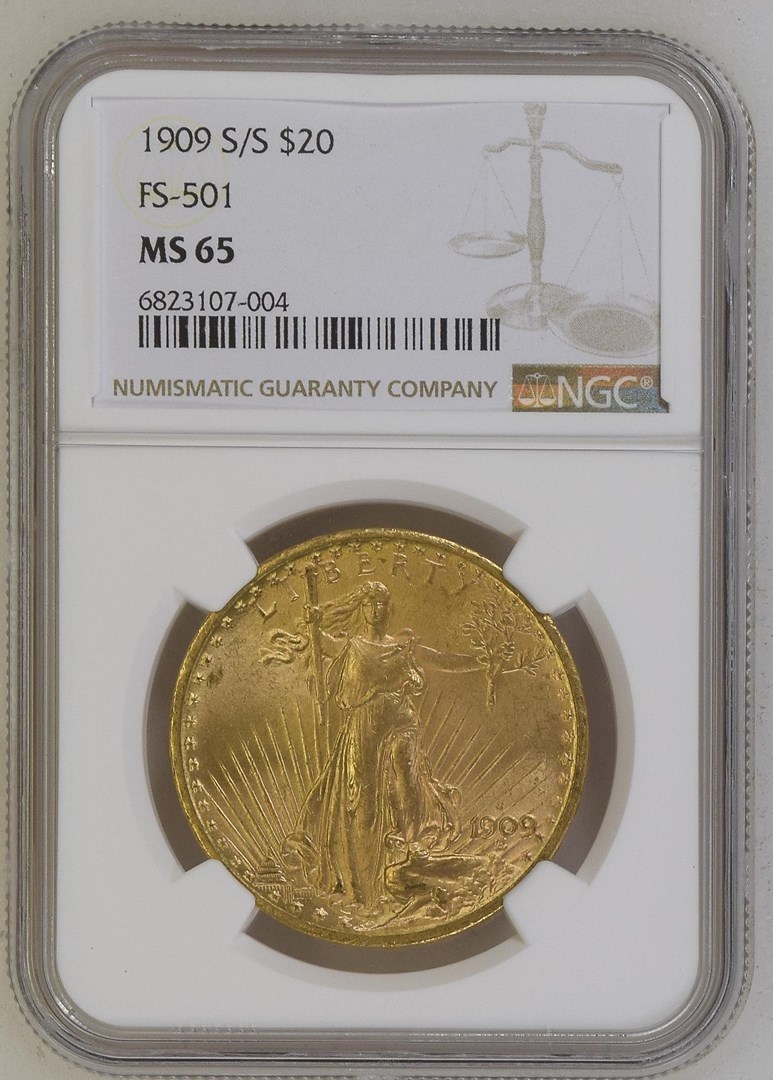 1909 S $20 MS | Coin Explorer | NGC