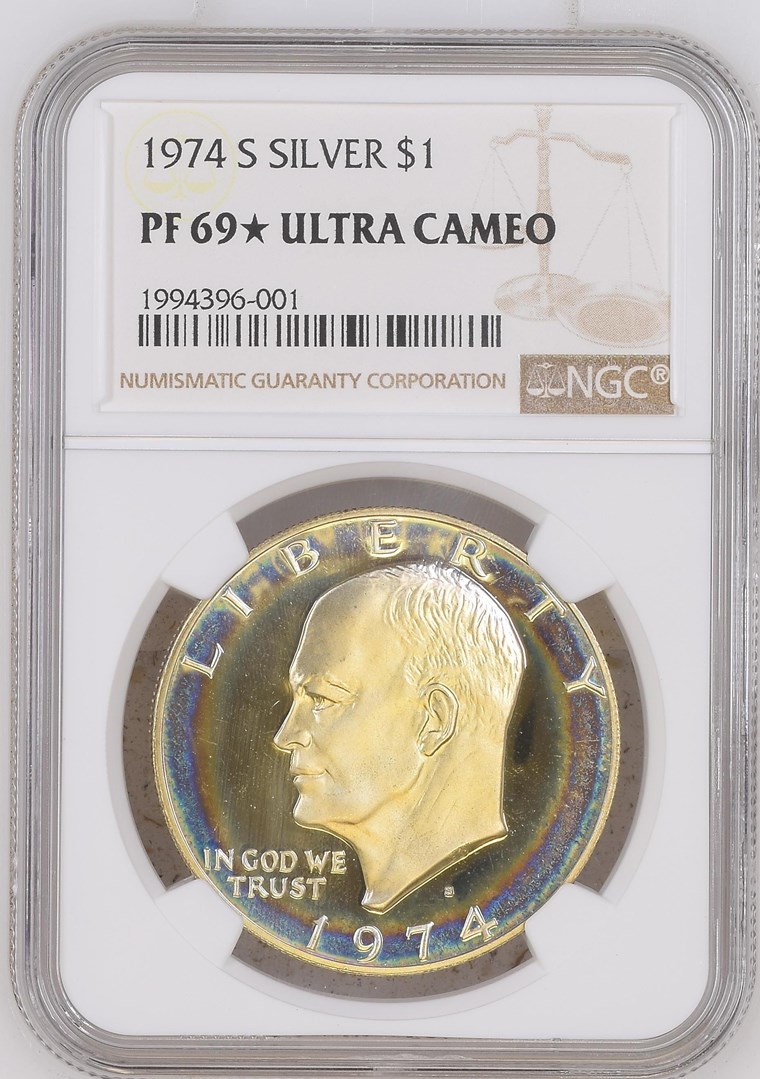 1974 S SILVER $1 PF | Coin Explorer | NGC
