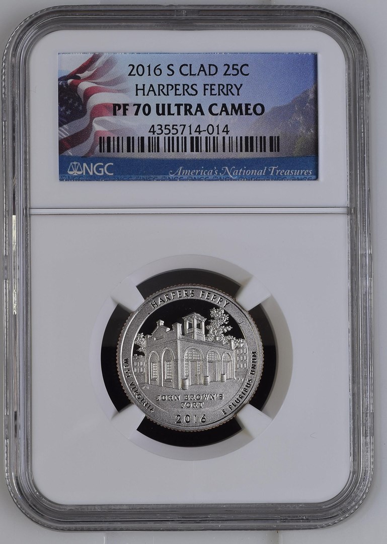 2016 S CLAD HARPERS FERRY 25C PF | Coin Explorer | NGC