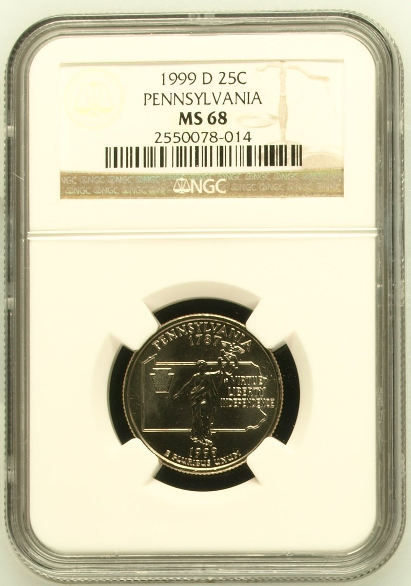 1999 D PENNSYLVANIA 25C MS | Coin Explorer | NGC