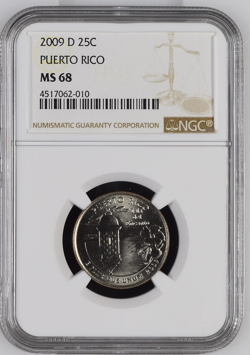 2009 D PUERTO RICO 25C MS | Coin Explorer | NGC