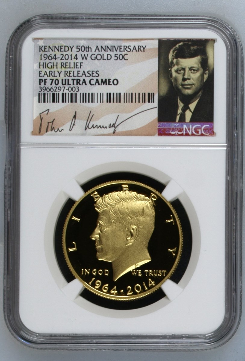 1964-2014 W GOLD HIGH RELIEF 50C PF | Coin Explorer | NGC