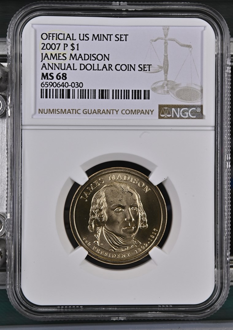 2007 P JAMES MADISON $1 MS | Coin Explorer | NGC