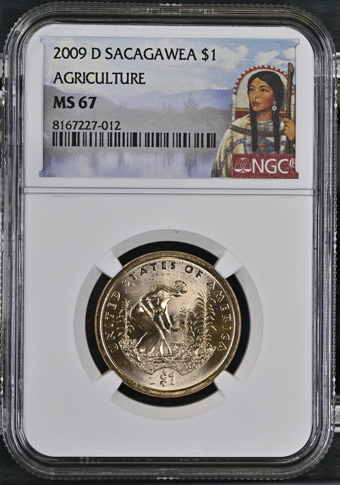2009 D SACAGAWEA AGRICULTURE $1 MS | Coin Explorer | NGC