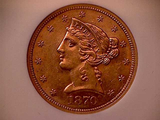 1870 S $5 MS | Coin Explorer | NGC