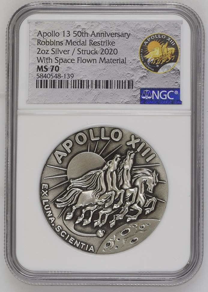 2020 2oz Apollo 13 Robbins Restrke Silver MS | Coin Explorer | NGC
