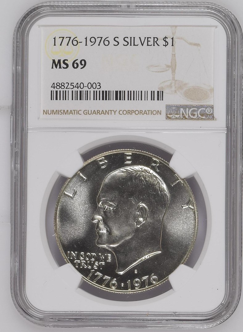 1776-1976 S SILVER $1 MS | Coin Explorer | NGC
