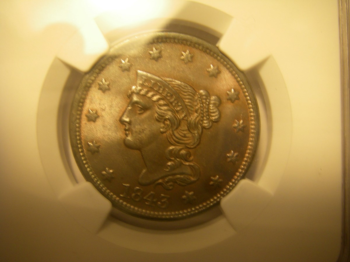 1843 1C MS | Coin Explorer | NGC