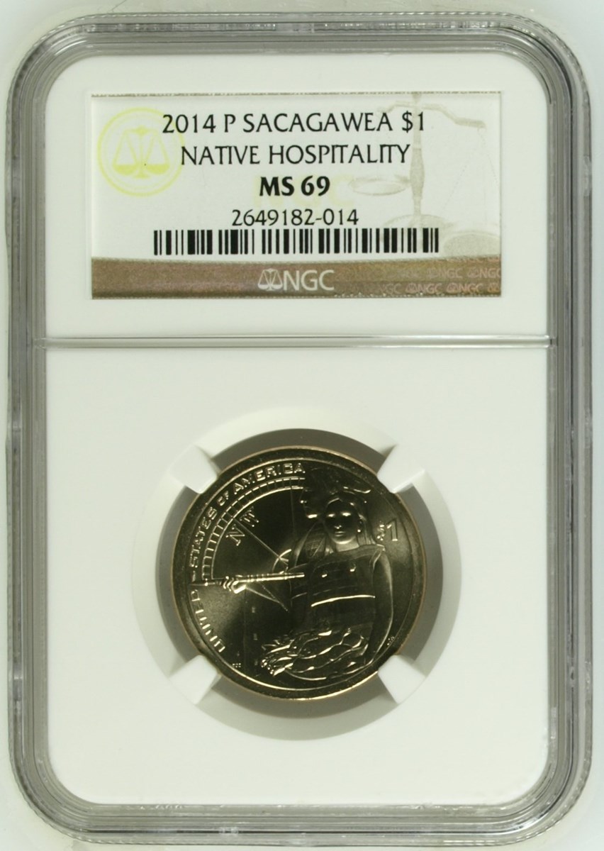 2014 P SACAGAWEA NATIVE HOSPITALITY $1 MS | Coin Explorer | NGC