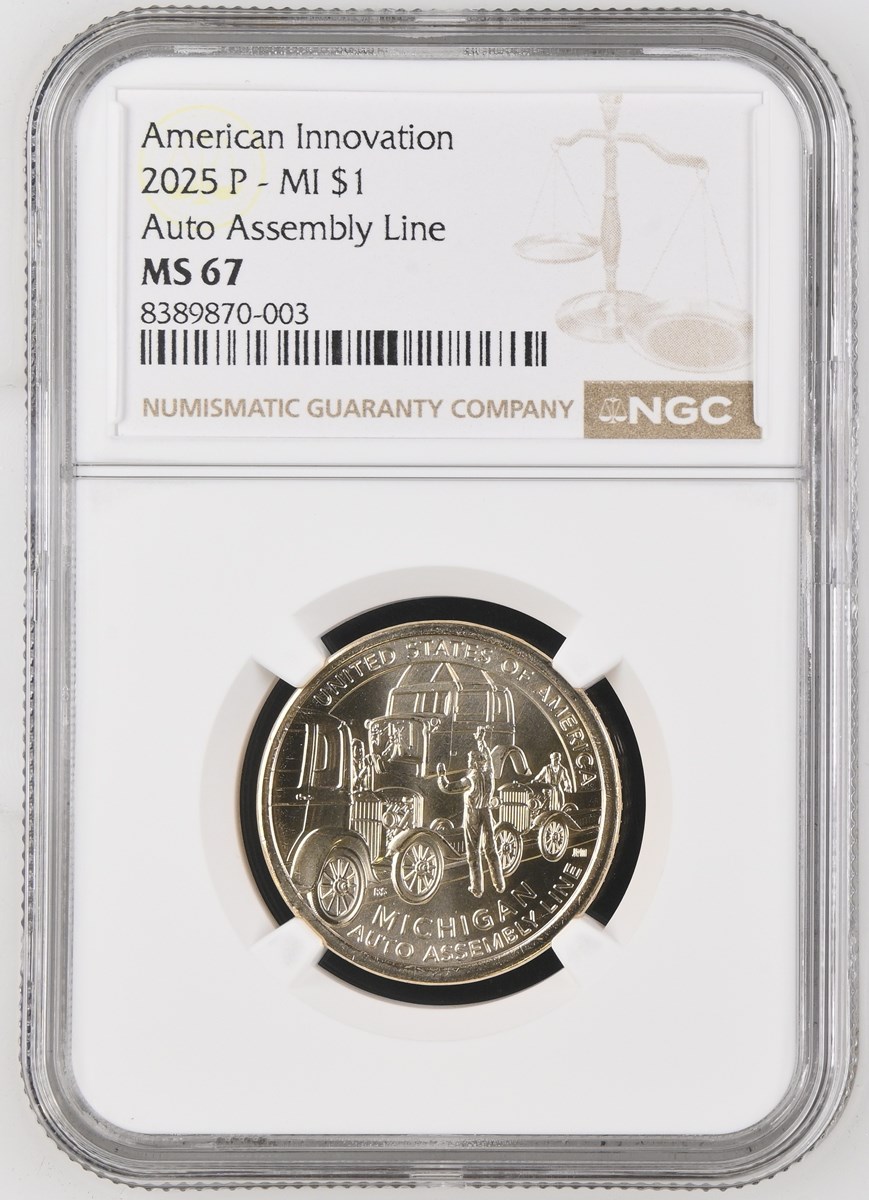 2025 P - MI Auto Assembly Line $1 MS | Coin Explorer | NGC
