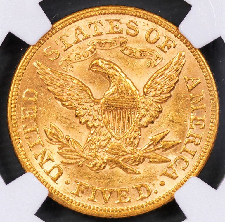 1873 OPEN 3 $5 MS | Coin Explorer | NGC