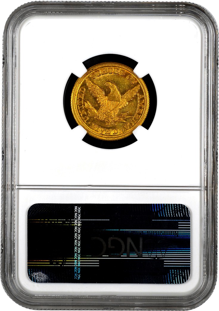 1860 D $5 MS | Coin Explorer | NGC