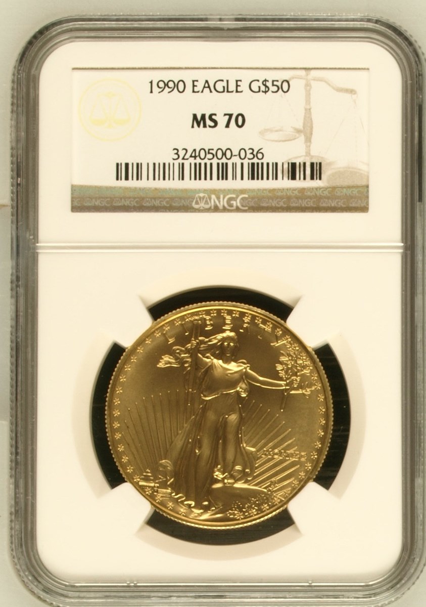 1990 EAGLE G$50 MS | Coin Explorer | NGC