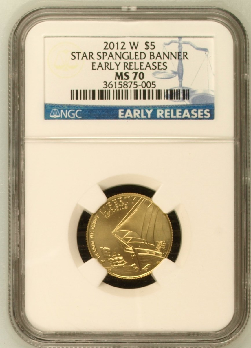 2012 W STAR SPANGLED BANNER $5 MS | Coin Explorer | NGC
