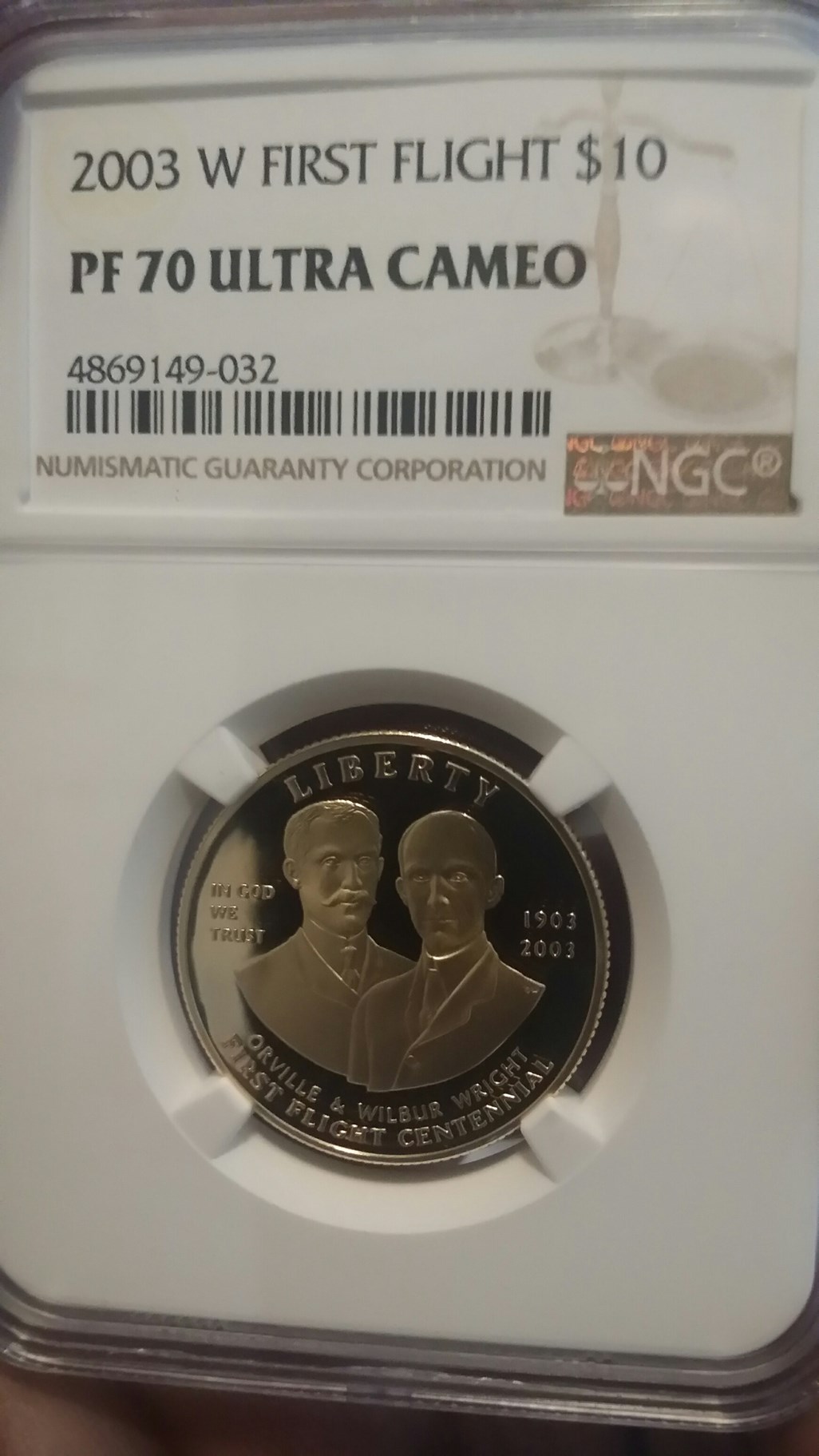 2003 W FIRST FLIGHT CENTENNIAL $10 PF | Coin Explorer | NGC