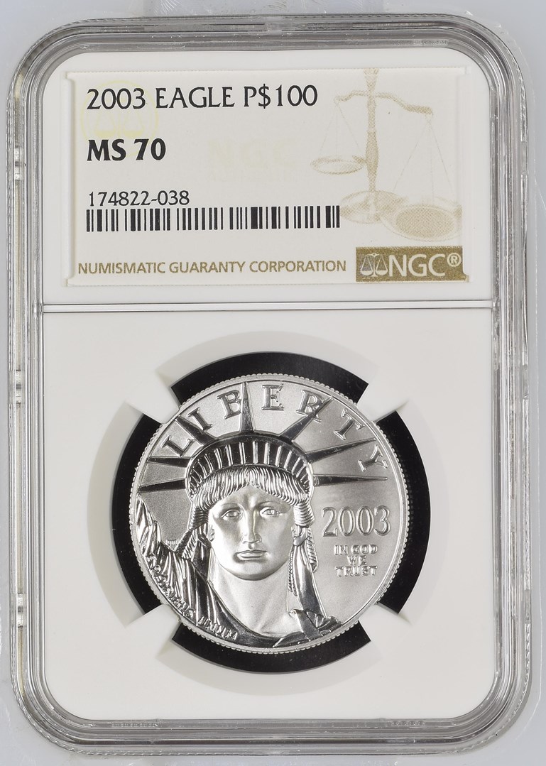 2003 EAGLE P$100 MS | Coin Explorer | NGC